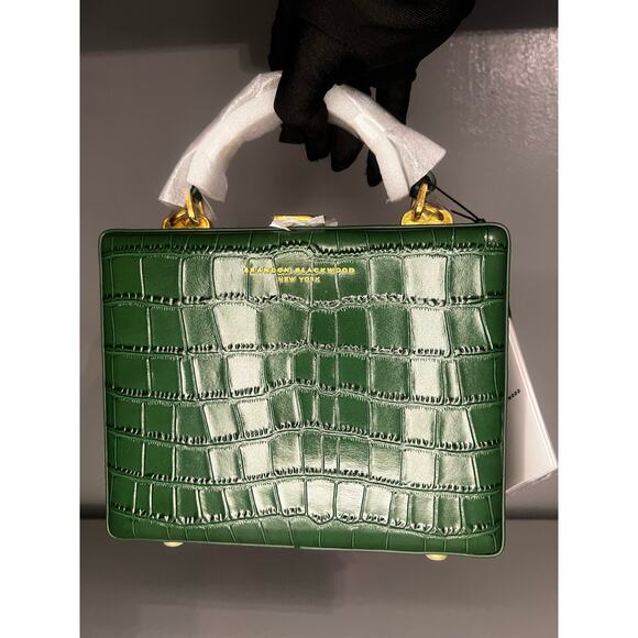 Brandon Blackwood Croc Embossed Leather Standard Trunk - Picture 1 of 9